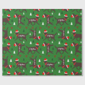 Chocolate Lab Christmas Gepersonaliseerd Naam van  Cadeaupapier (Vlak)