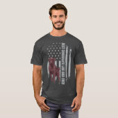 Chocolate Lab Dad American Flag Brown Labrador T-shirt (Voorkant volledig)