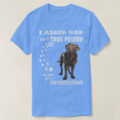 Chocolate Lab Gezegde mam Papa Print Labrador Retr T-shirt (Design voorkant)
