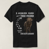Chocolate Lab Gezegde mam Papa Print Labrador Retr T-shirt (Design voorkant)