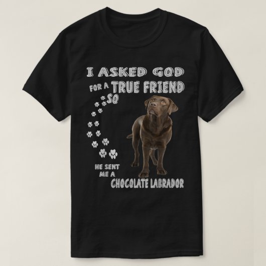 Chocolate Lab Gezegde mam Papa Print Labrador Retr T-shirt (Design voorkant)