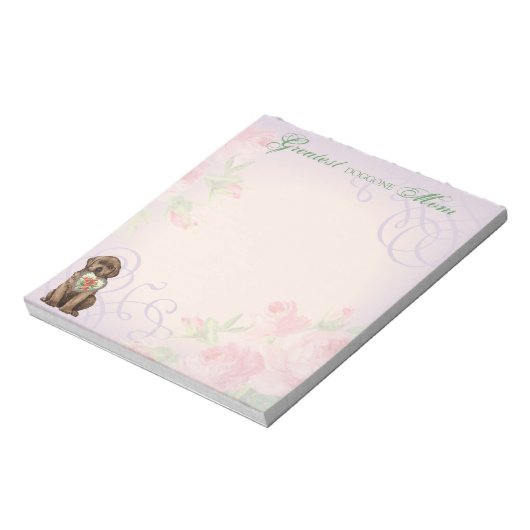 Chocolate Lab Heart mama Notitieblok (Linkerzijde)