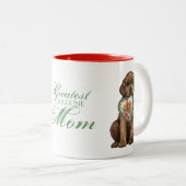 Chocolate Lab Heart mama Tweekleurige Koffiemok (Voorkant rechts)