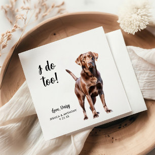 Chocolate Lab hond huwelijks Servet