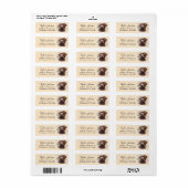 Chocolate Lab hond retouradreslabel Etiket (Full Sheet)
