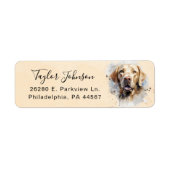 Chocolate Lab hond retouradreslabel Etiket (Voorkant)