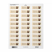 Chocolate Lab hond retouradreslabel Etiket (Full Sheet)