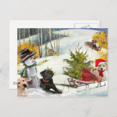 Chocolate Lab houdt van Kaarten Feestdagenkaart (Voorkant / Achterkant)