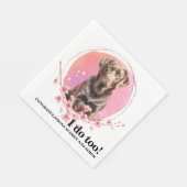 Chocolate Lab-huwelijksfoto servetten (Hoek)
