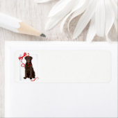 Chocolate Lab Kerst retour adreslabels Etiket (Insitu)