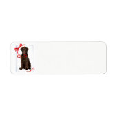 Chocolate Lab Kerst retour adreslabels Etiket (Voorkant)