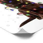 Chocolate Lab Labrador Christmas Tree Light Pajama Poster (Hoek)