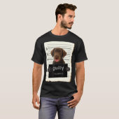 Chocolate lab Labrador Dog Mug Shot Bad Dog With T-shirt (Voorkant volledig)