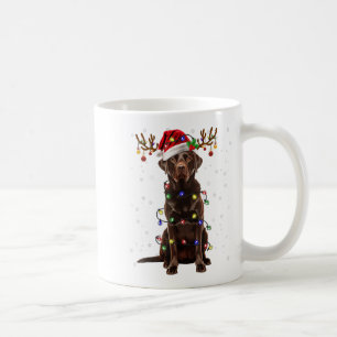 Chocolate Lab Labrador Kerstboom Licht Pyjama Koffiemok