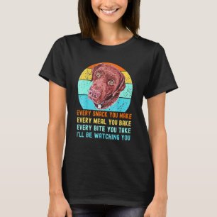 Chocolate Lab Labrador Retriever Hond Elke Snack Y T-shirt