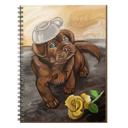 Chocolate Lab Latte Notitieboek (Voorkant)