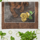 Chocolate Lab Latte Theedoek (Gevouwen)