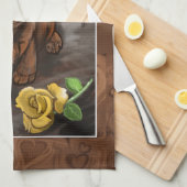 Chocolate Lab Latte Theedoek (Quarter Fold)