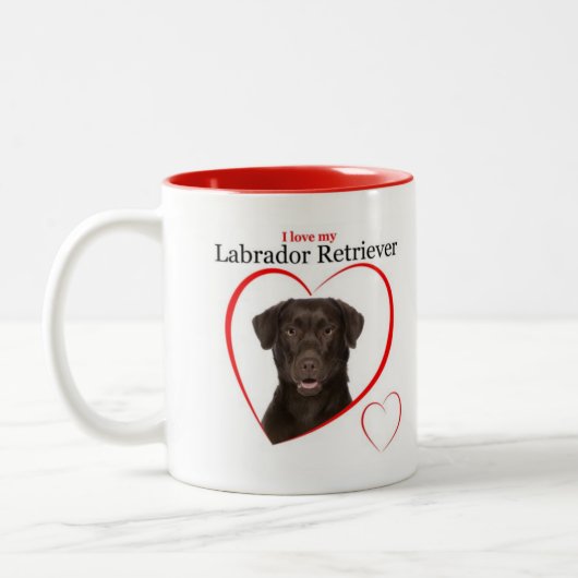 Chocolate Lab Love Mok (Links)
