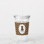 Chocolate Lab mam Labrador Retriever mam Dog Acryl Drinkbeker (Voorkant)
