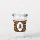 Chocolate Lab mam Labrador Retriever mam Dog Acryl Drinkbeker (Achterkant)