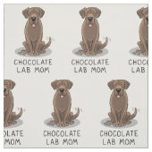 Chocolate Lab mam Labrador Retriever mam Dog Stof (Swatch)