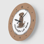 Chocolate Lab Mam (Labrador Retriever Mam) Grote Klok (Hoek)