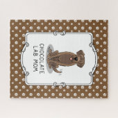 Chocolate Lab mam (Labrador Retriever mam) Legpuzzel (Horizontaal)