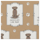 Chocolate Lab mam (Labrador Retriever mam) Stof (Close Up)