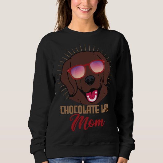 Chocolate Lab mam Labrador Retriever Trui (Voorkant)