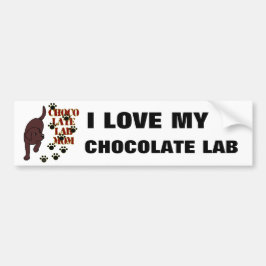 Chocolate Lab mama Bumpersticker