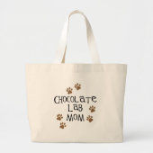 Chocolate Lab mama Grote Tote Bag (Voorkant)