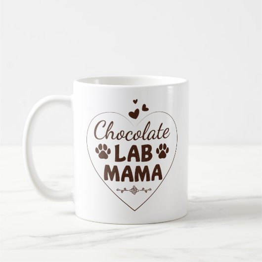 Chocolate Lab Mama Labrador mama Koffiemok (Links)