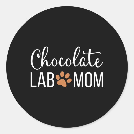 Chocolate Lab mama Labrador Retriever Mama Ronde Sticker (Voorkant)