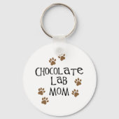 Chocolate Lab mama Sleutelhanger (Voorkant)