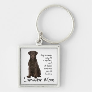 Chocolate Lab mama Sleutelhanger