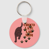 Chocolate Lab mama Sleutelhanger (Voorkant)