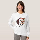 Chocolate Lab mama T-shirt (Voorkant volledig)