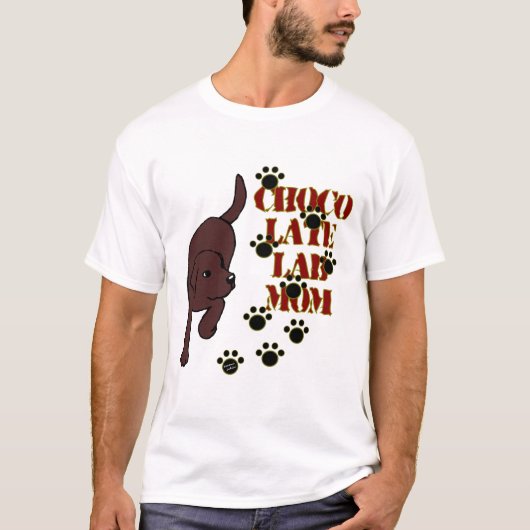 Chocolate Lab mama T-shirt (Voorkant)