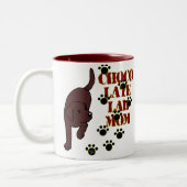 Chocolate Lab mama Tweekleurige Koffiemok (Links)
