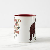 Chocolate Lab mama Tweekleurige Koffiemok (Center)