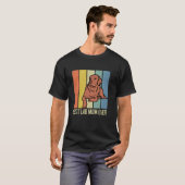 Chocolate Lab Moeder Labrador Retriever Retro Bijp T-shirt (Voorkant volledig)