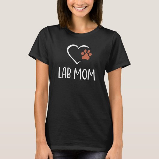 Chocolate Lab Mom Women Labrador Retriever Mama T-shirt (Voorkant)