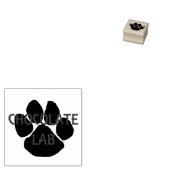 Chocolate Lab Naam Poot Rubberstempel (Gestempeld)