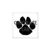 Chocolate Lab Naam Poot Rubberstempel (Afrduk)