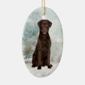 Chocolate Lab Ornament (Rechts)