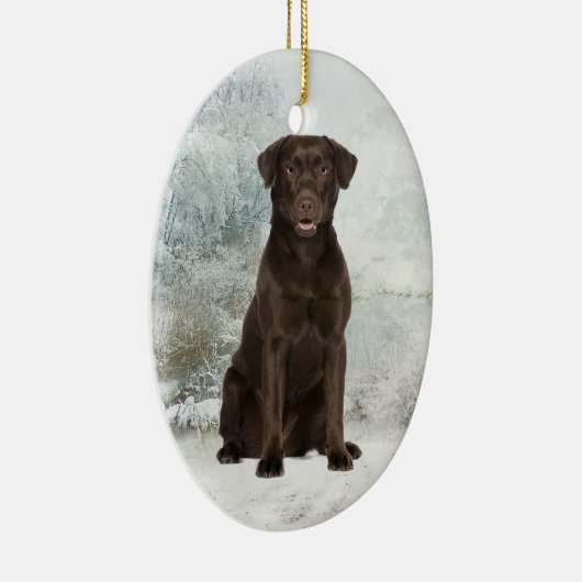 Chocolate Lab Ornament (Rechts)