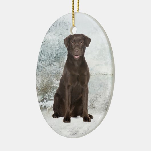 Chocolate Lab Ornament (Links)