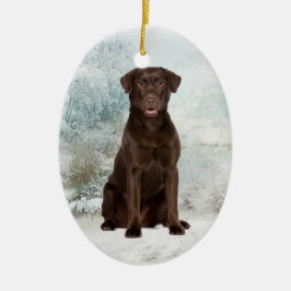 Chocolate Lab Ornament