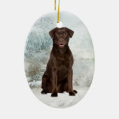 Chocolate Lab Ornament (Achterkant)